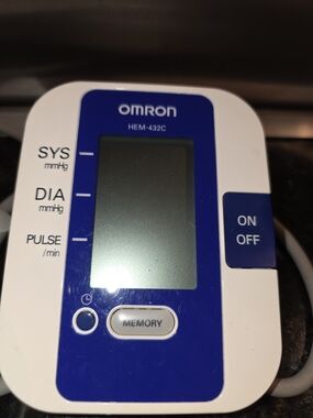 Omron HEM-432C Digital Blood Pressure Monitor - White & Blue